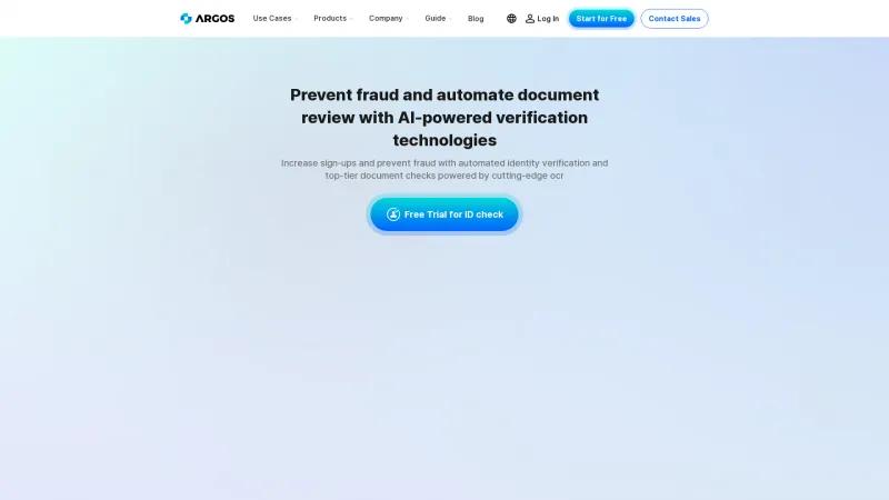 Homepage of ARGOS Identity