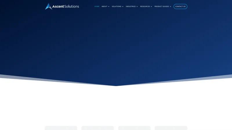 Homepage of Ascent ERP