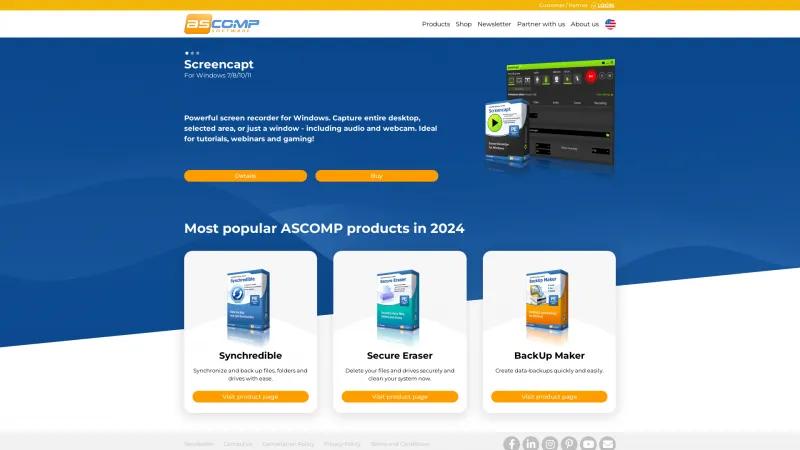 Homepage of BackUp Maker