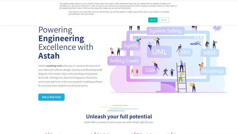 Homepage of Astah SysML