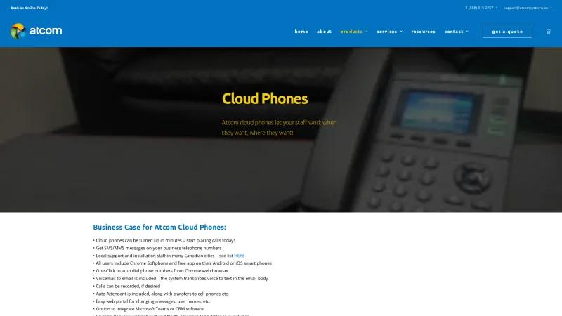 Homepage of AtcomCloud