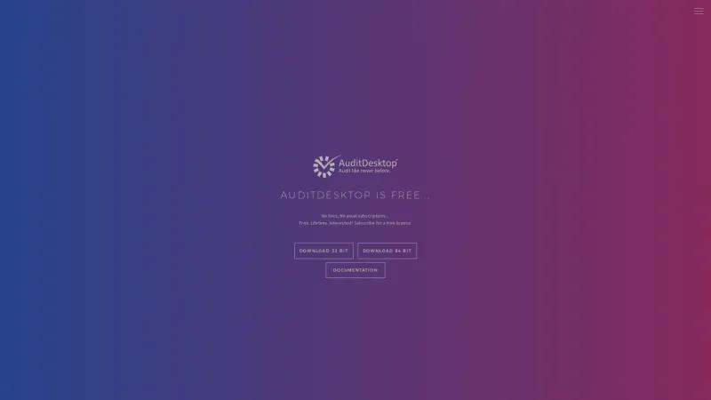 Homepage of AuditDesktop