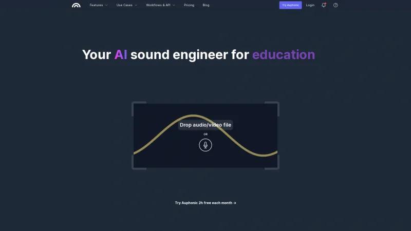 Homepage of Auphonic