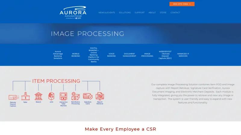 Homepage of Aurora Image Item Processing