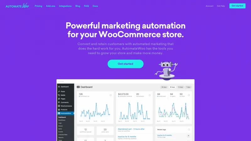 Homepage of AutomateWoo