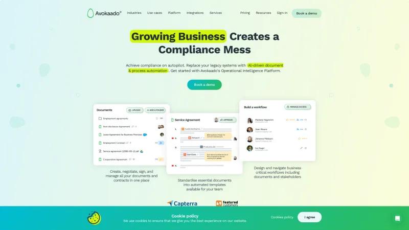 Homepage of Avokaado