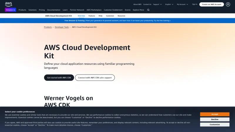 Homepage of AWS Cloud Development Kit (CDK)