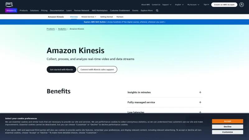 Amazon Kinesis: The Leading Platform for Real-Time Data Stream Processing and Analytics Homepage of Amazon Kinesis