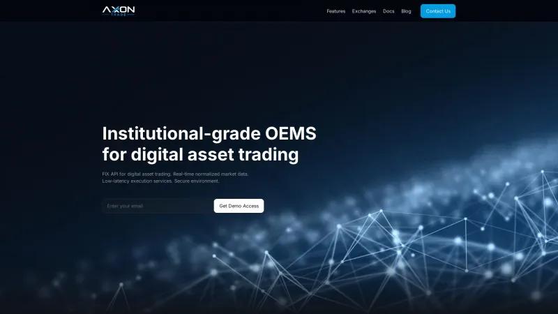 Homepage of Axon Trade