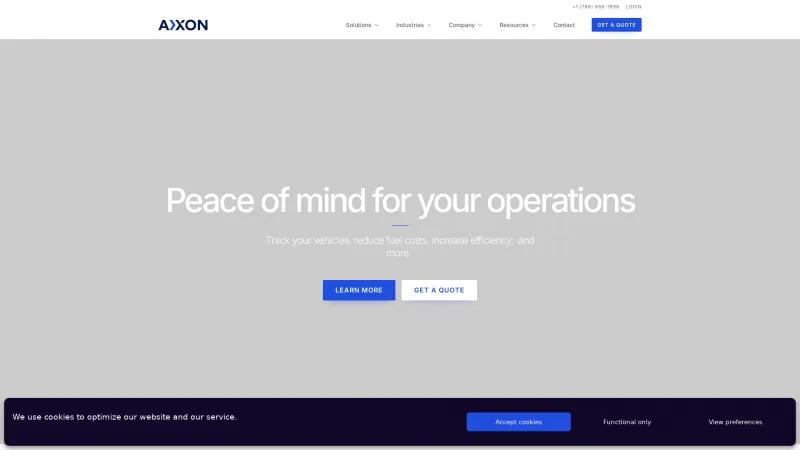 Homepage of Axxon Tracking