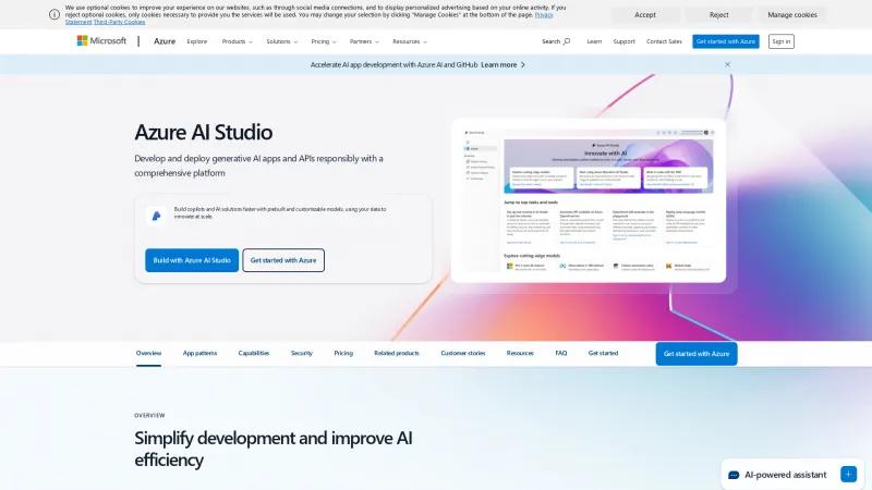 Homepage of Azure AI Studio