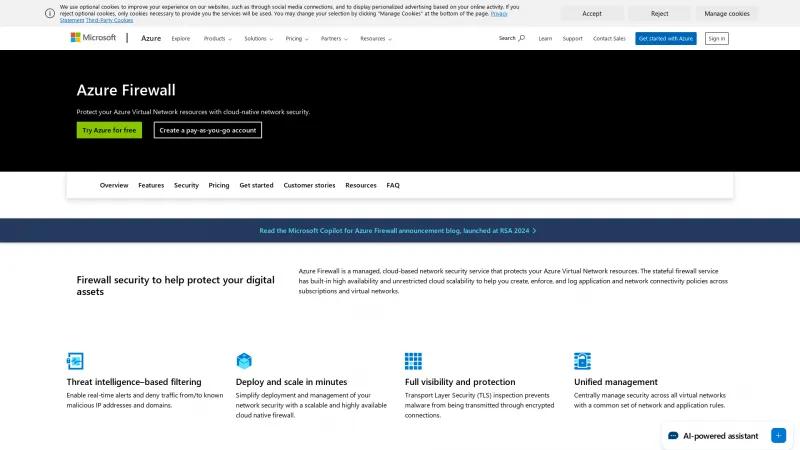 Homepage of Azure Firewall