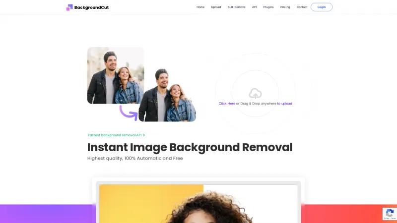 Homepage of BackgroundCut