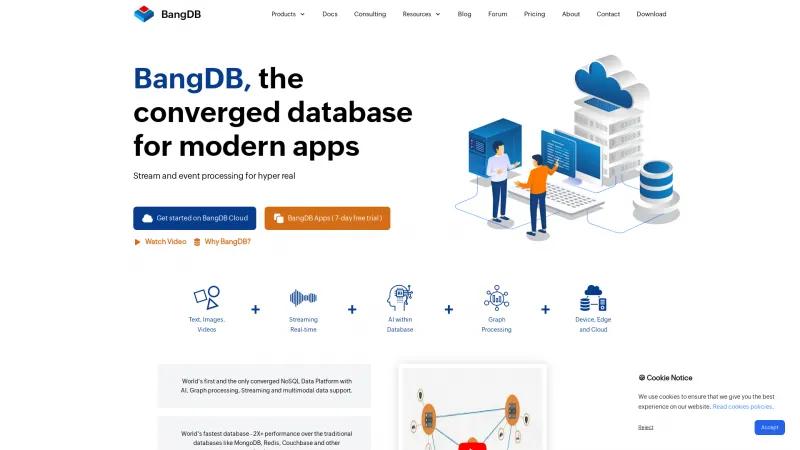 Homepage of BangDB