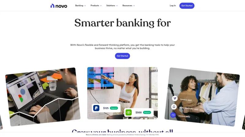 Homepage of Novo