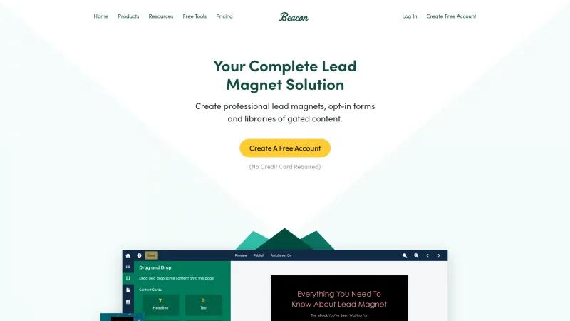 Homepage of Beacon