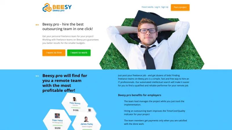 Homepage of Beesy.Pro