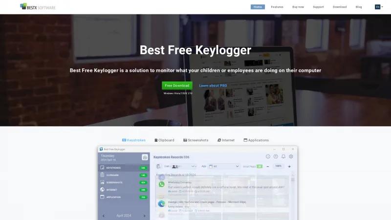 Homepage of Best Free Keylogger