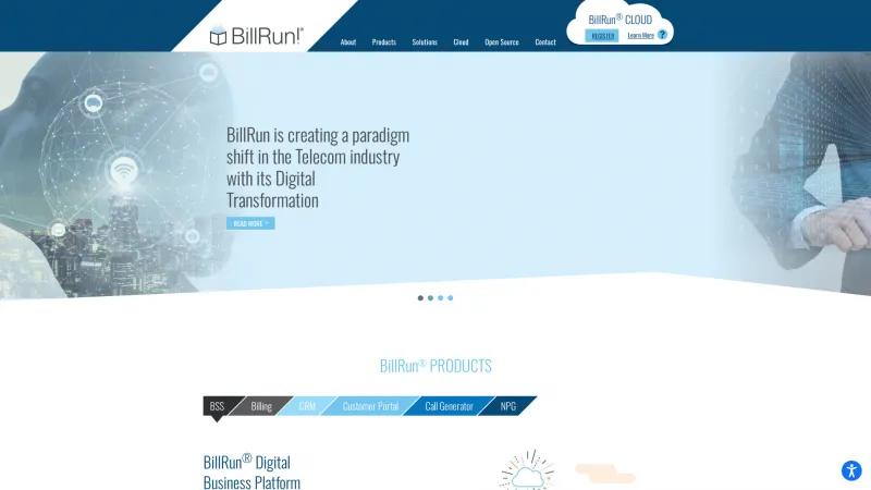 Homepage of BillRun