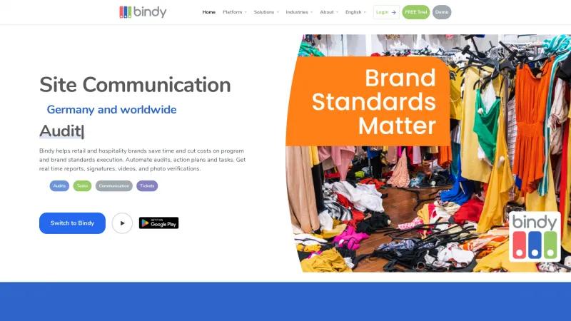 Homepage of Bindy