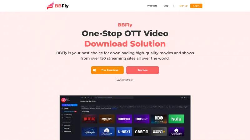 Homepage of BBFly