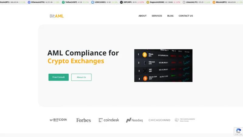 Homepage of BitAML