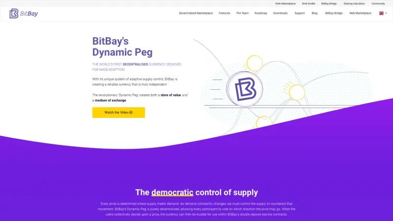 Homepage of BitBay