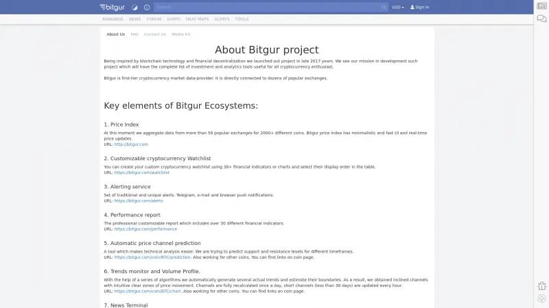 Homepage of Bitgur