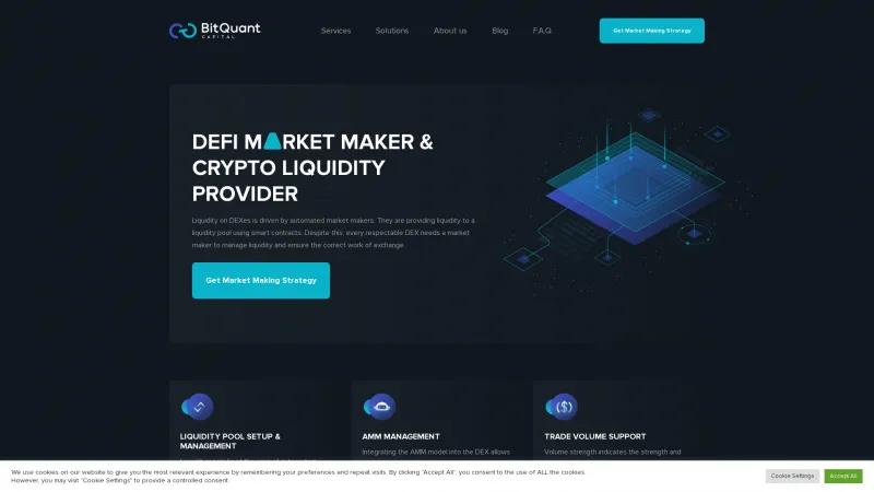 Homepage of BitQuant