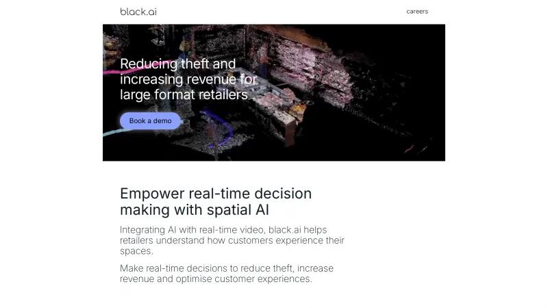 Homepage of Black.ai