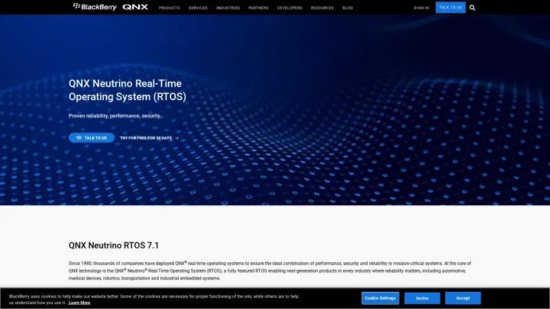 Homepage of QNX Neutrino RTOS