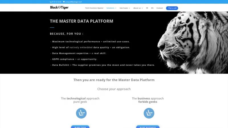 Homepage of Black Tiger