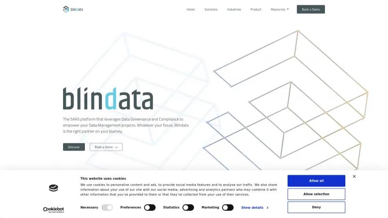 Homepage of Blindata