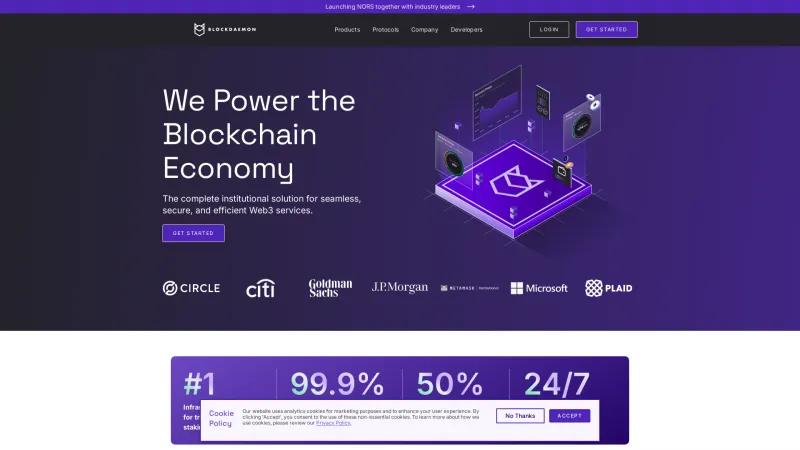 Blockdaemon: Comprehensive Blockchain Infrastructure Solutions with Unmatched Security and User Support Homepage of Blockdaemon
