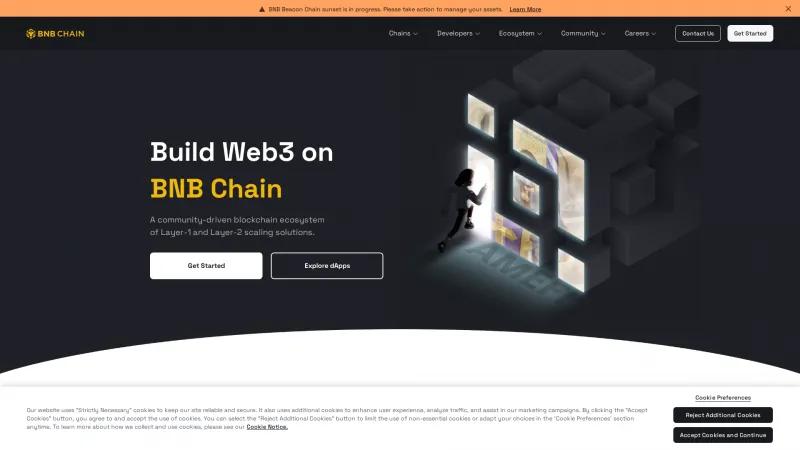 Homepage of BNB Beacon Chain