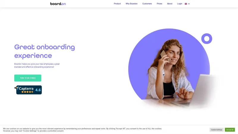 Homepage of Boardon