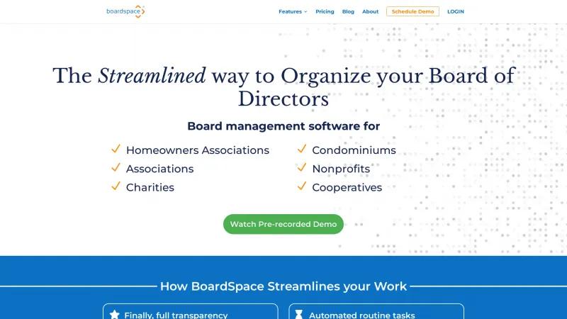 Homepage of BoardSpace