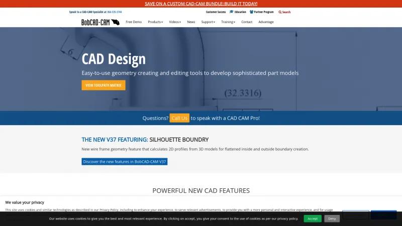 Homepage of BobCAD-CAM