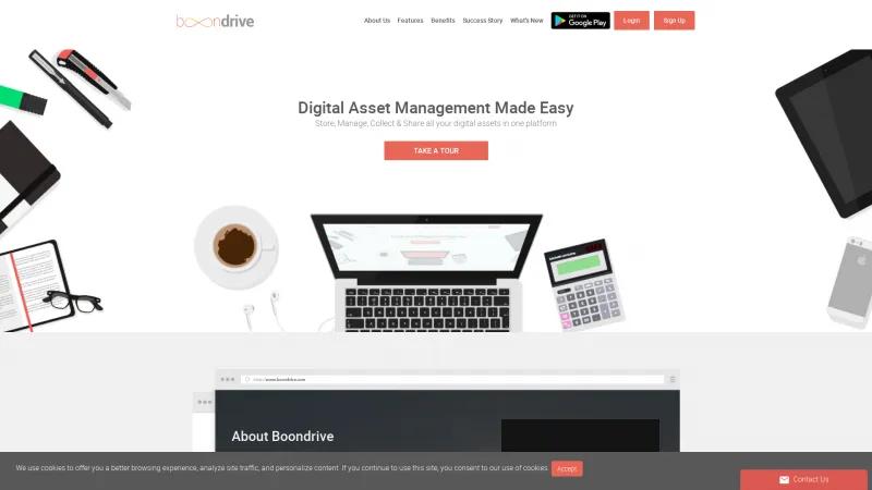 Homepage of BoonDrive