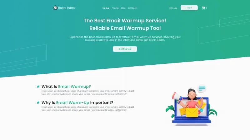 Homepage of Boost Inbox