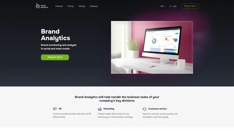 Homepage of Brand Analytics