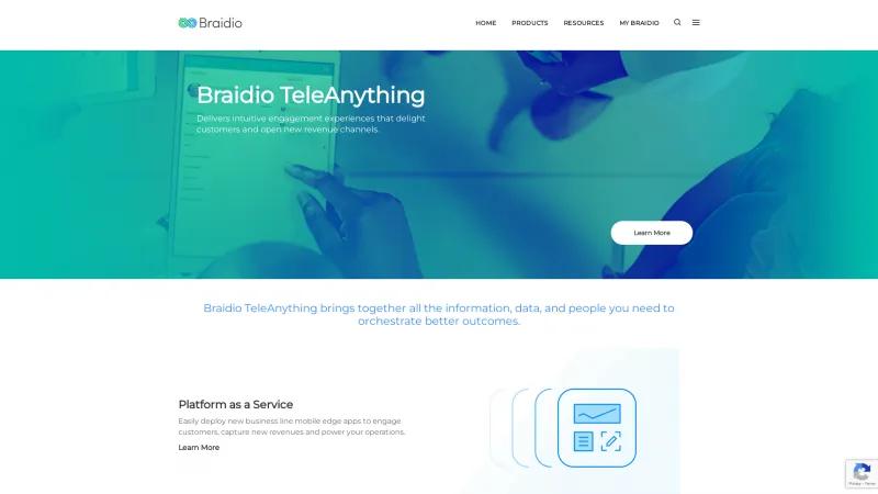 Homepage of Braidio