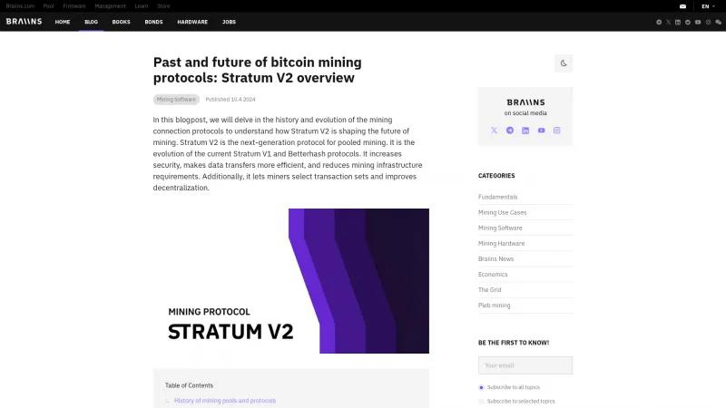 Homepage of Stratum Mining