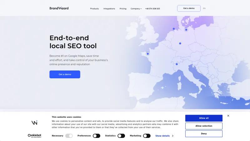 Homepage of BrandWizard