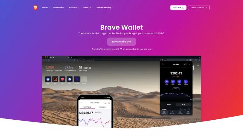 Homepage of Brave Wallet