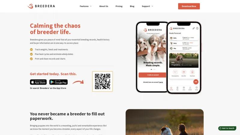 Homepage of Breedera