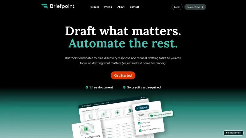 Homepage of Briefpoint