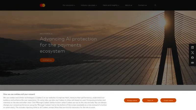 Homepage of Brighterion