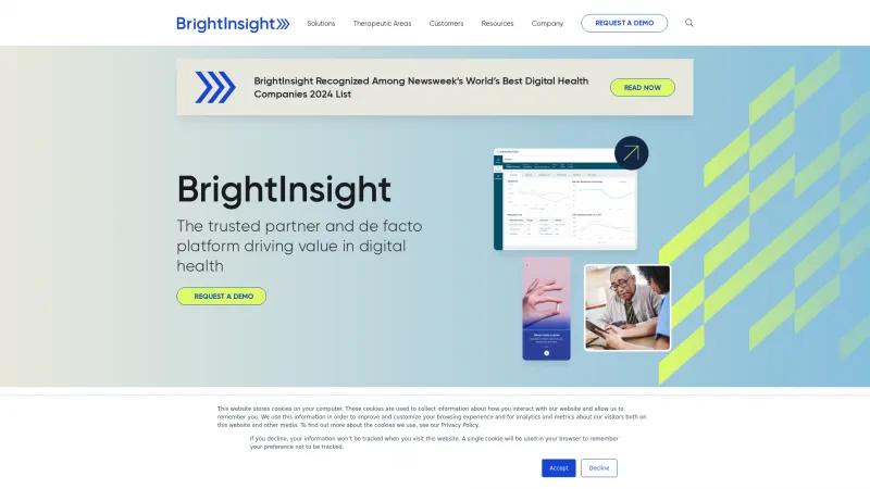 Homepage of BrightInsight