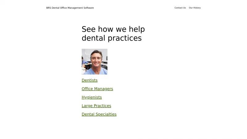 Homepage of BRS Dental